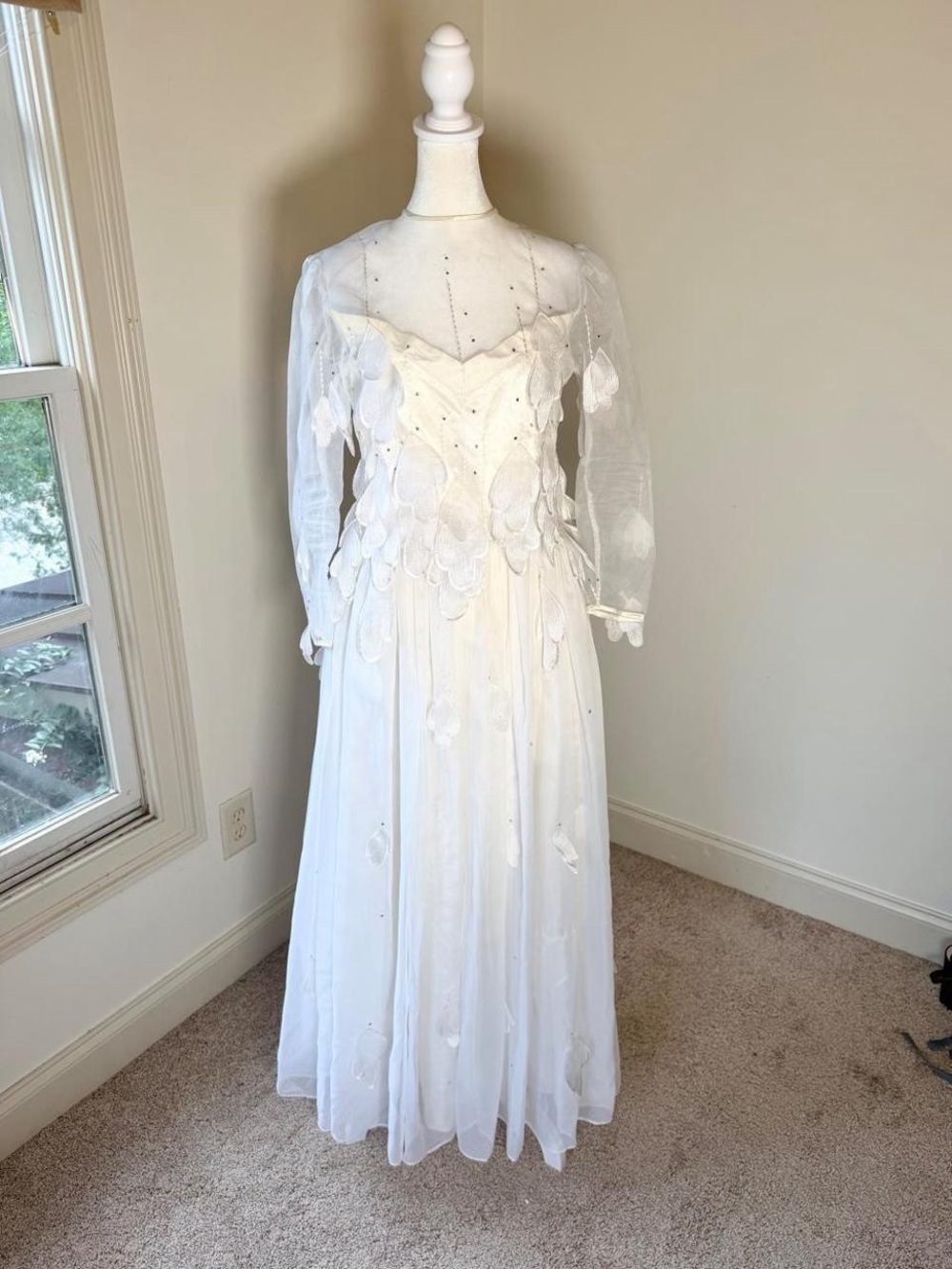 🕊️Vintage Handmade Petal Wedding Dress 🕊️